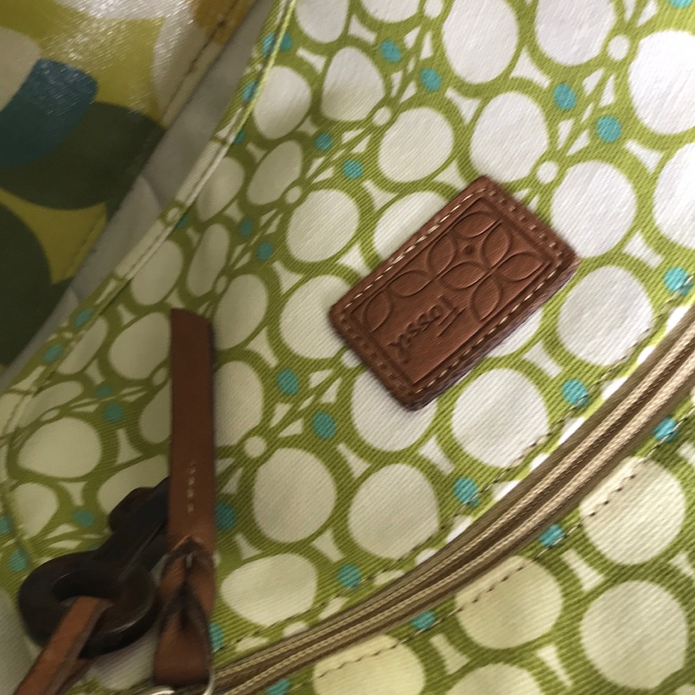 Fossil Keyper Flower Tote Shoulder Bag Large - image 5